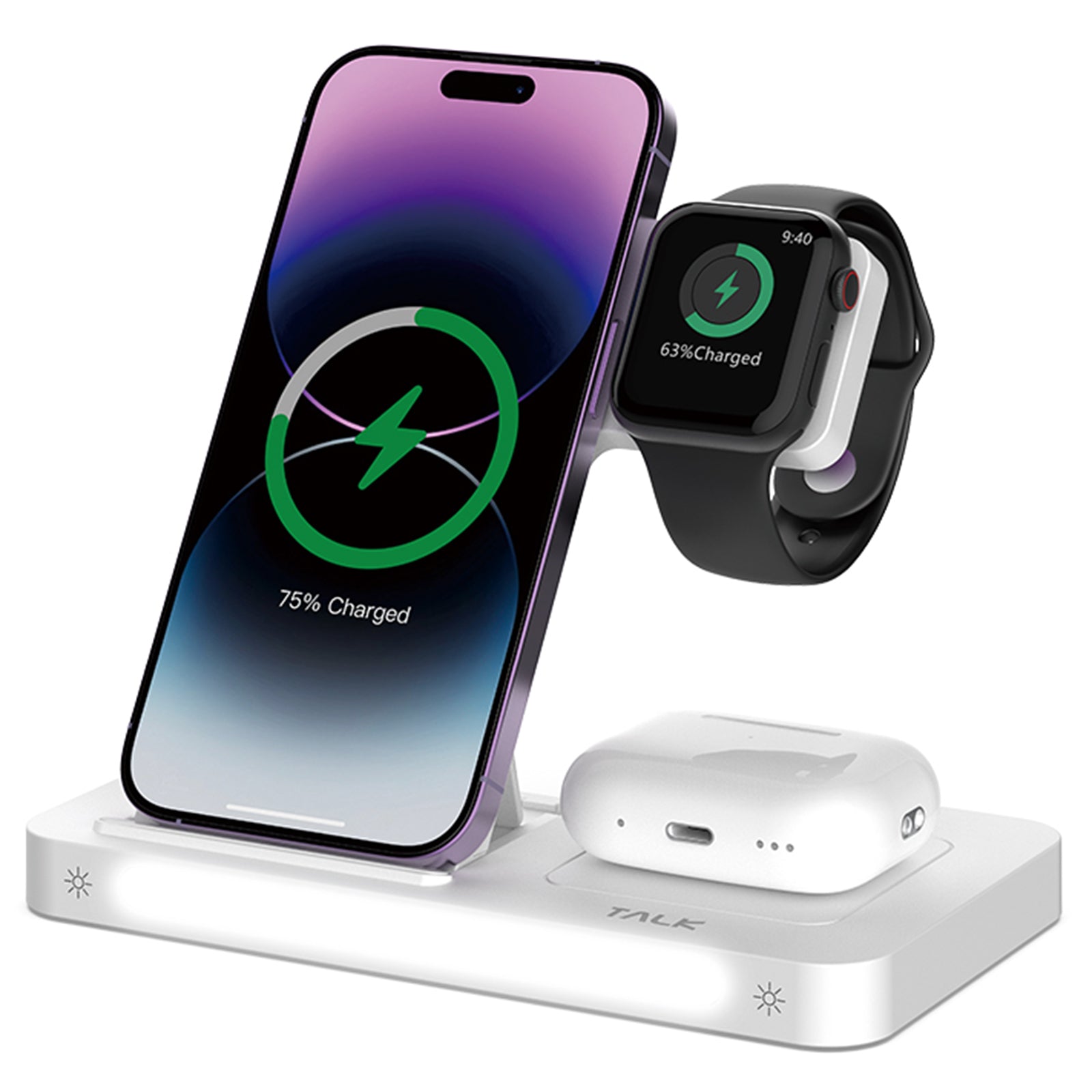 DEVIA Smart Series 3 in 1 Wireless Charging Stand Dock Fast Wireless Charging DEVIA Smart Series 3 in 1 Wireless Charging Stand Dock Fast Wireless Charging